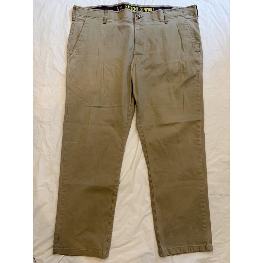Lee Extreme Comfort Pants Men's 42x30 Tan Straight Comfort